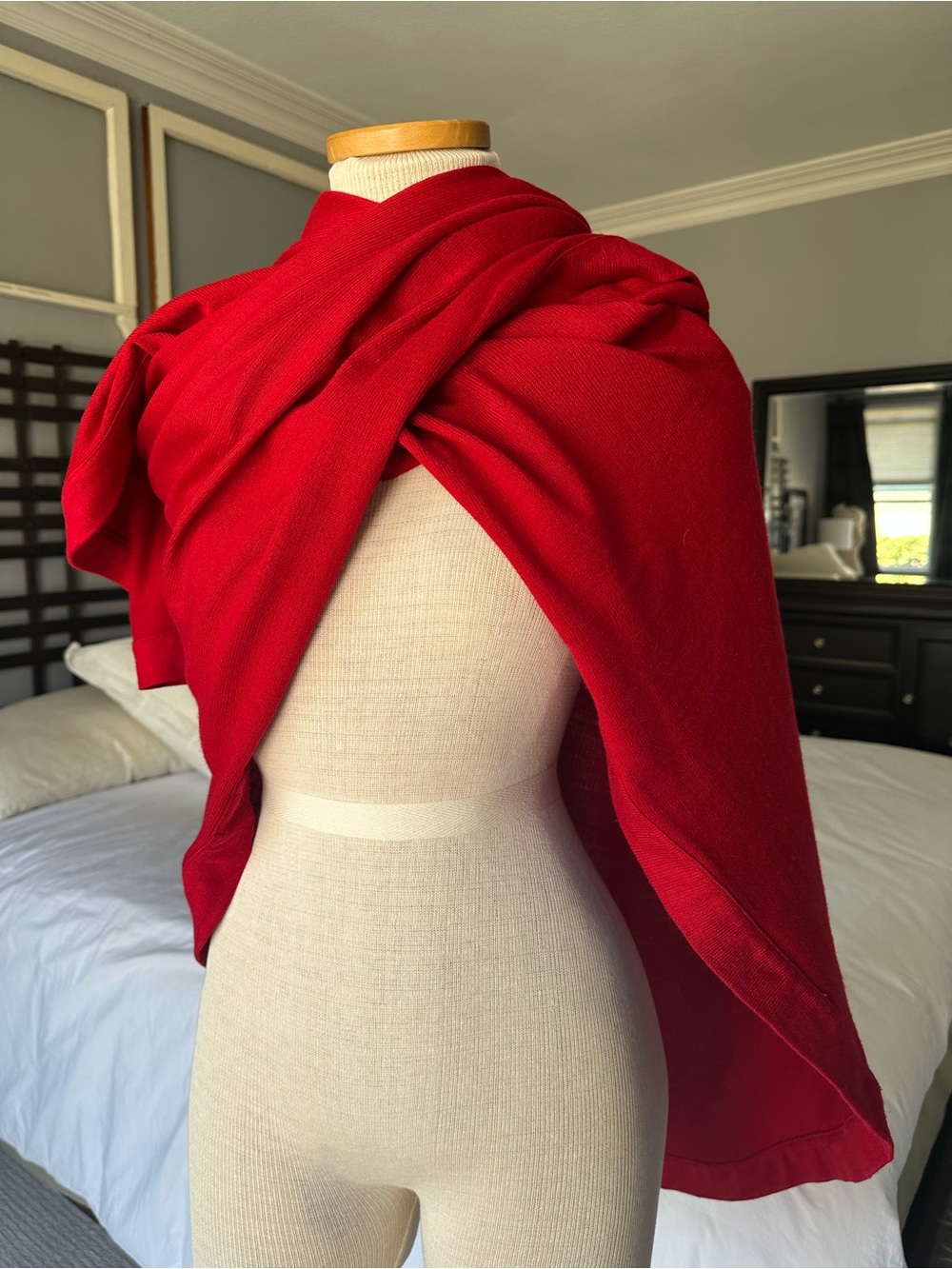 Ann Taylor red wrap sweater, OSFA - Picture 7 of 11
